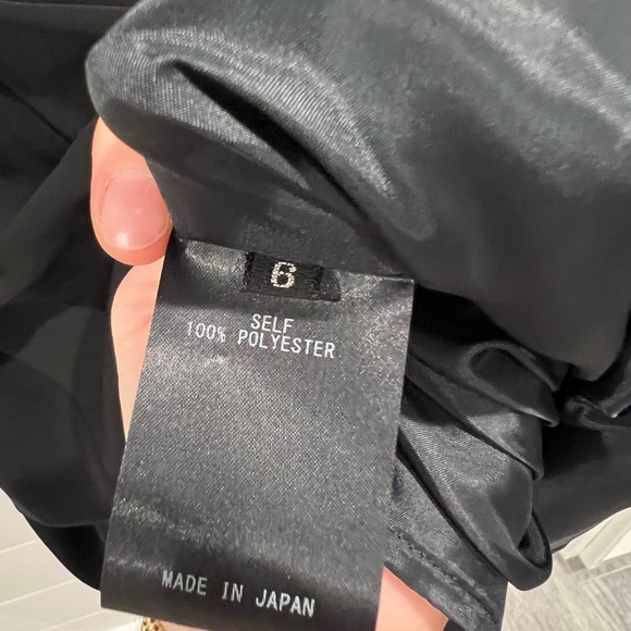 ADEAM black crepe flutter sleeve dress - Picture 3 of 5